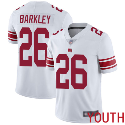 Youth New York Giants #26 Saquon Barkley White Vapor Untouchable Limited Player Football NFL Jersey->youth nfl jersey->Youth Jersey